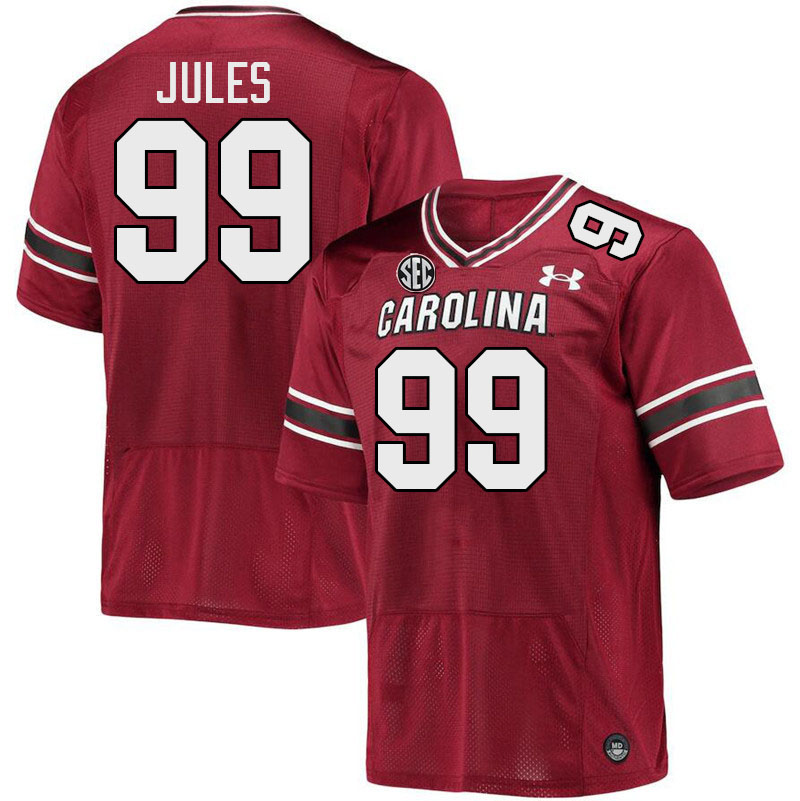 Men #99 DeAndre Jules South Carolina Gamecocks College Football Jerseys Stitched-Garnet